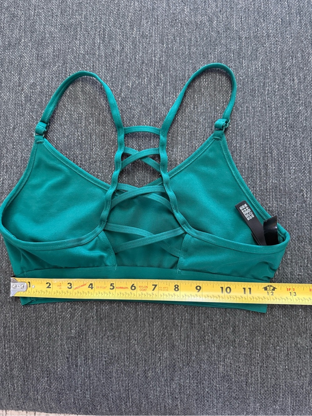 Green Strappy Victoria secret pink active bra size Medium super cute - Picture 3 of 7